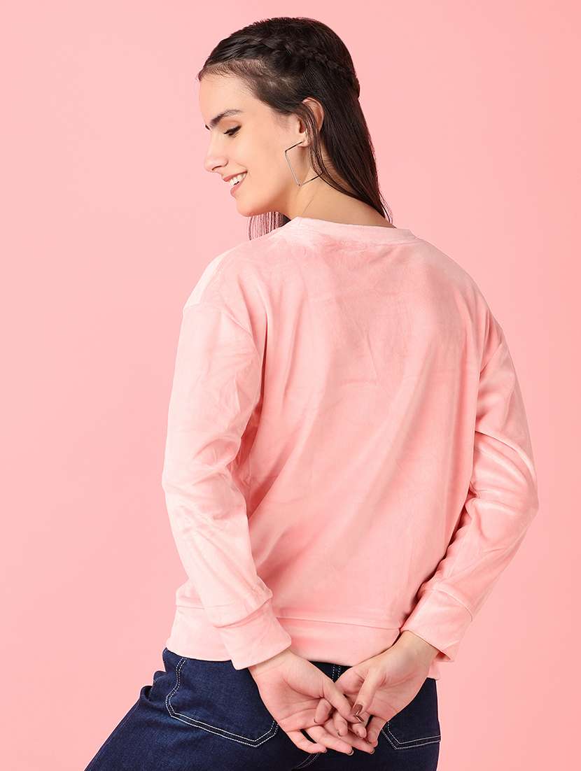 women chest print long sleeve sweatshirt - 21531458 -  Standard Image - 3