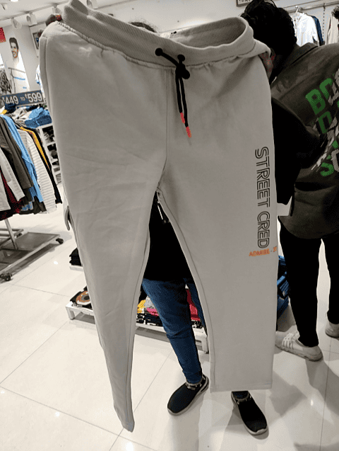 grey spun fleece track pant - 21531495 -  Standard Image - 0