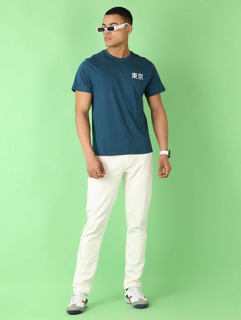 men round neck front & back print t-shirt - 21531510 -  Standard Image - 3