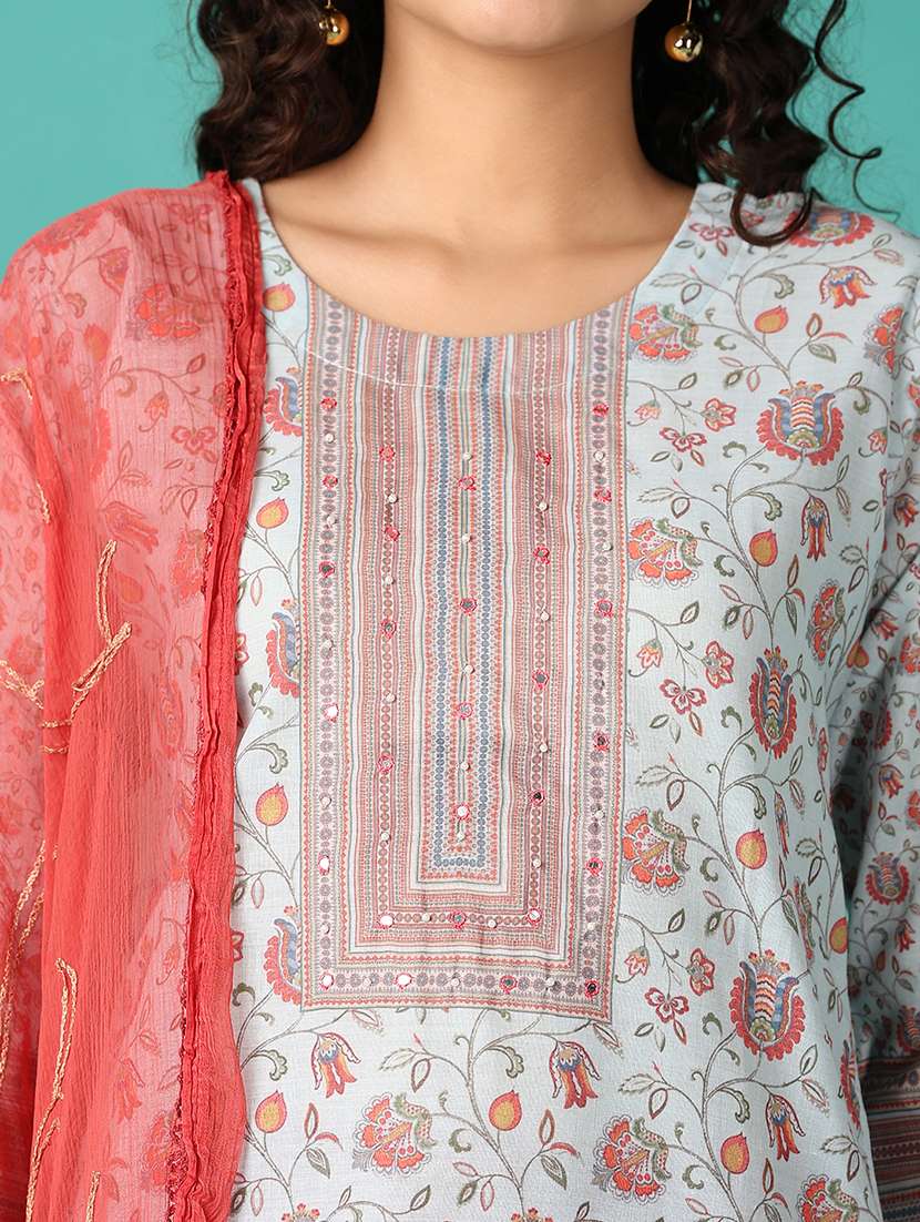 women floral kurta pant set with dupatta - 21531542 -  Standard Image - 3