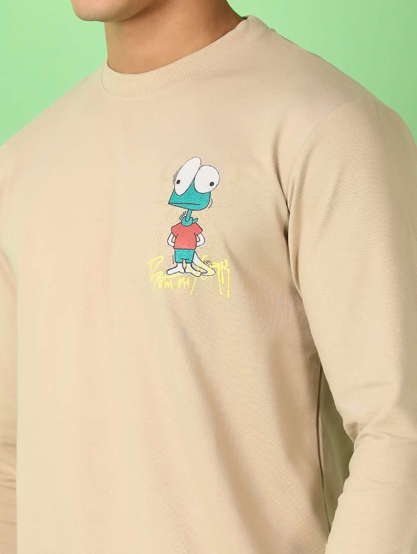 men long sleeves front & back print sweatshirt - 21531548 -  Standard Image - 5