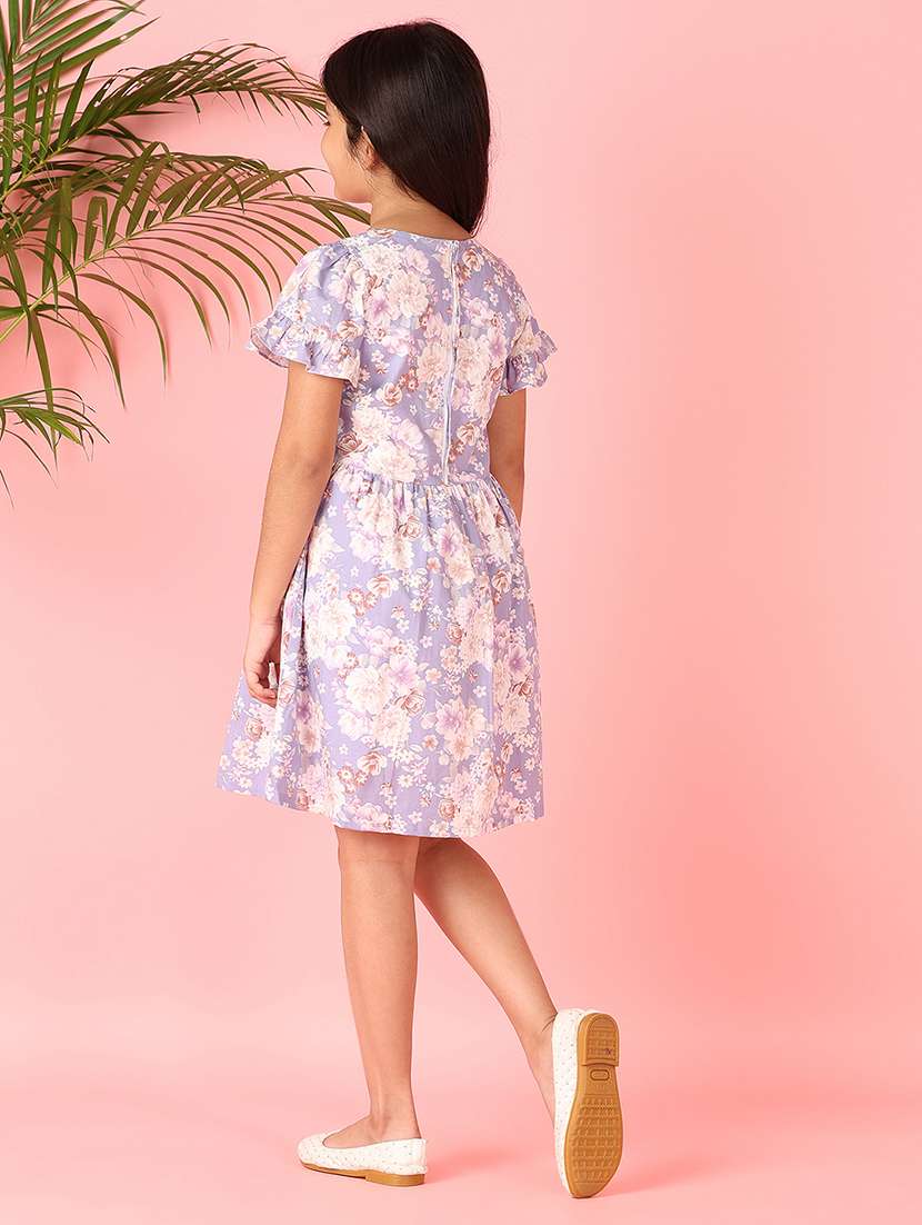 girls printed round neck cotton frock - 21531558 -  Standard Image - 3