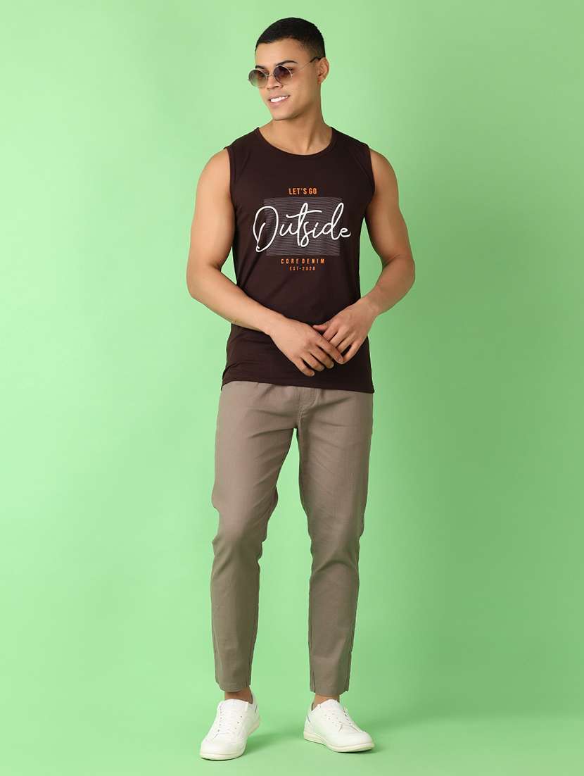 men round neck front print t-shirt - 21531567 -  Standard Image - 3