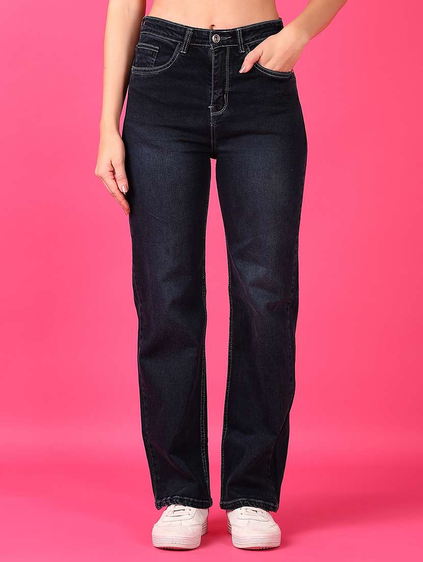 women mid high rise denim jeans