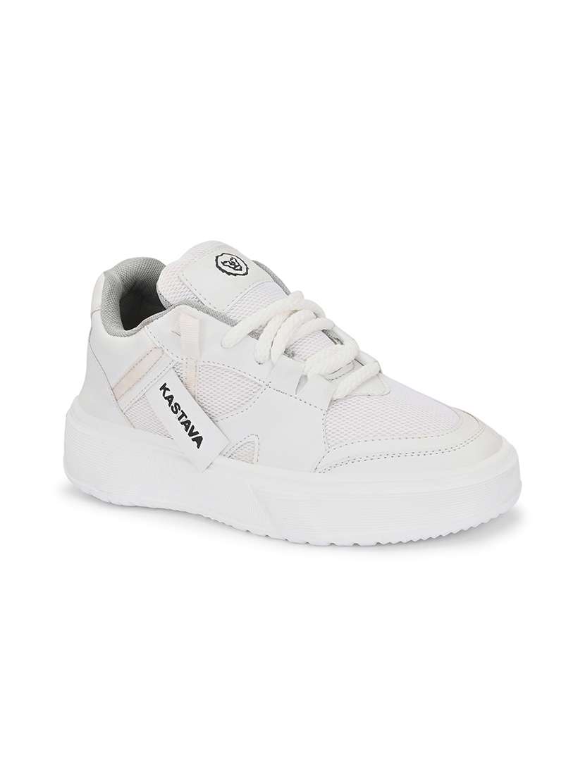men white lace up casual shoes - 21531770 - Standard Image - 3