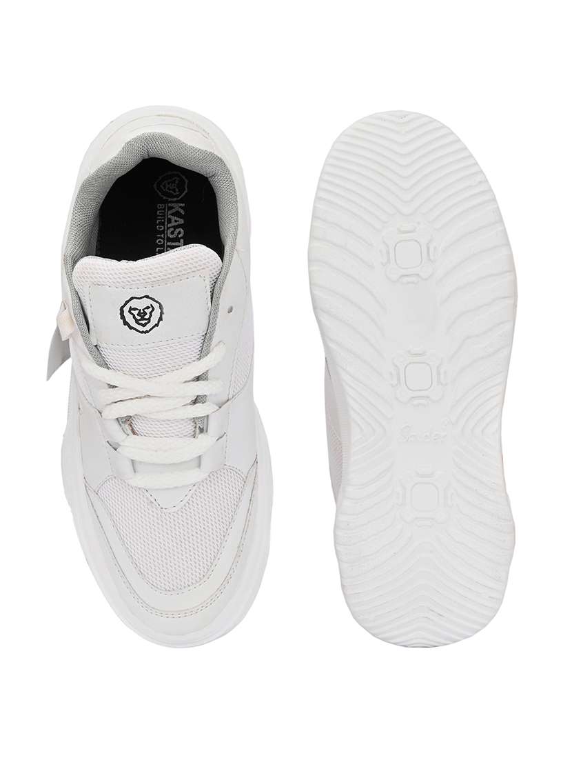 men white lace up casual shoes - 21531770 - Standard Image - 5
