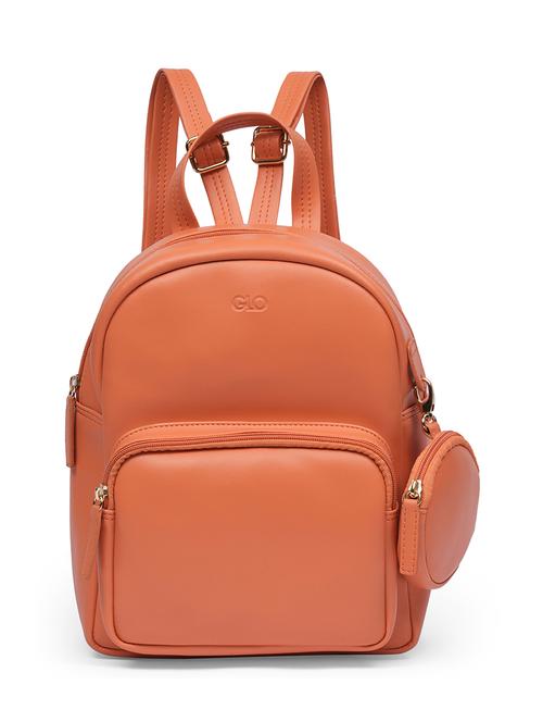 globus women coral vegan leather ergonomic strap small backpack with pouch - 21531771 - Standard Image - 0