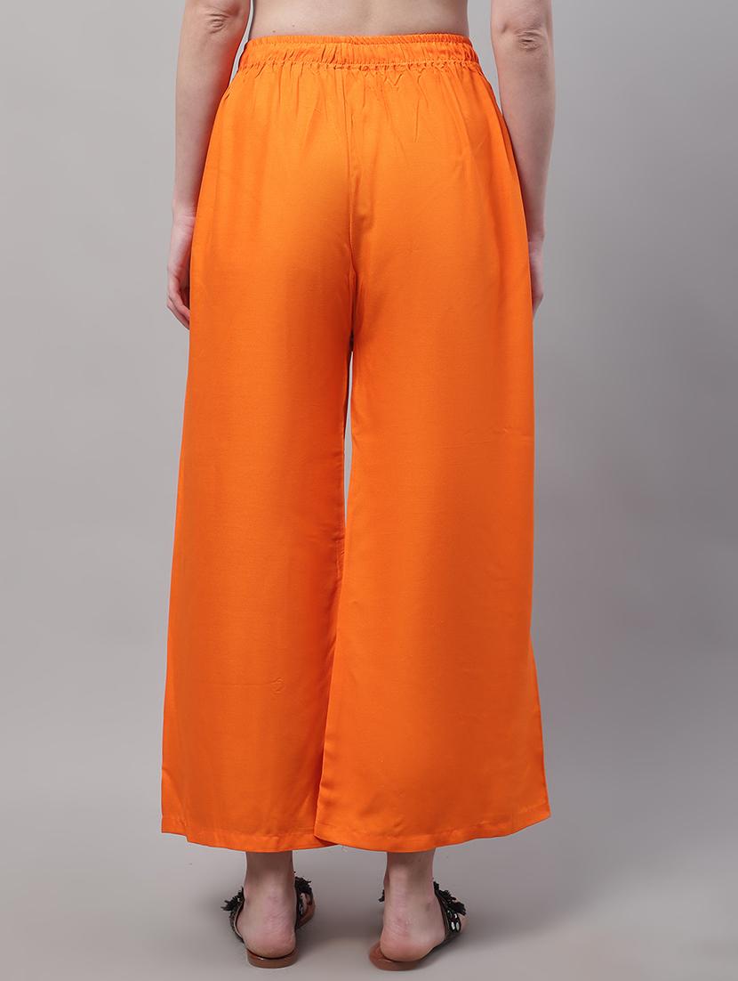 women full length solid palazzo - 21531845 - Standard Image - 3