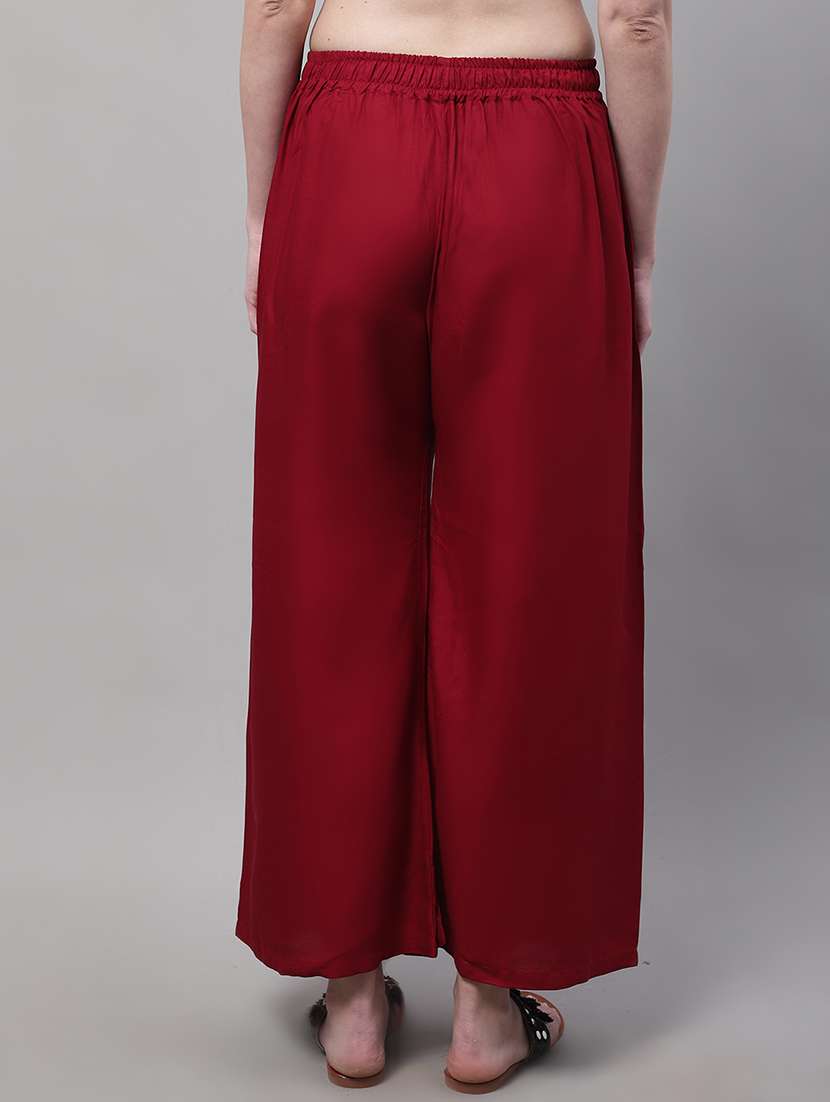 women full length solid palazzo - 21531846 -  Standard Image - 3