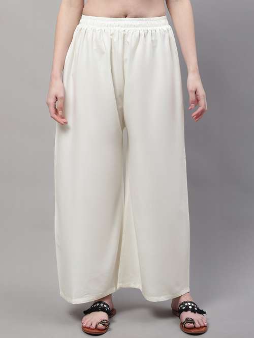 women full length solid palazzo - 21531856 - Standard Image - 0