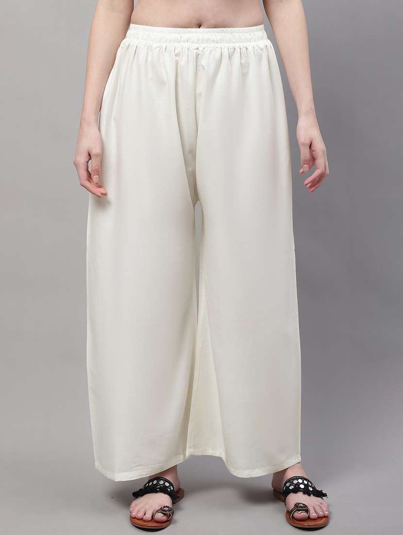 women full length solid palazzo - 21531856 - Zoom Image - 0