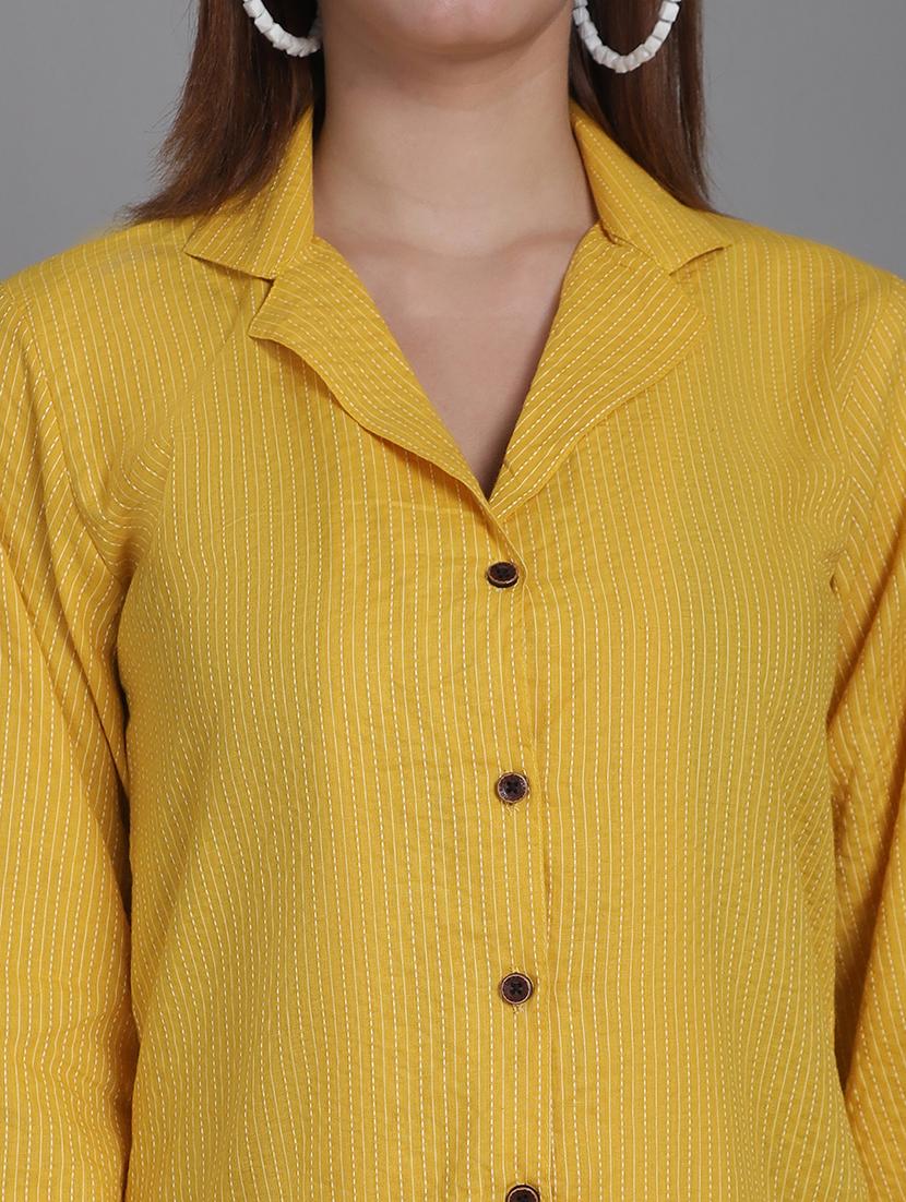 women collared stripes mini shirt dress - 21531952 - Standard Image - 5