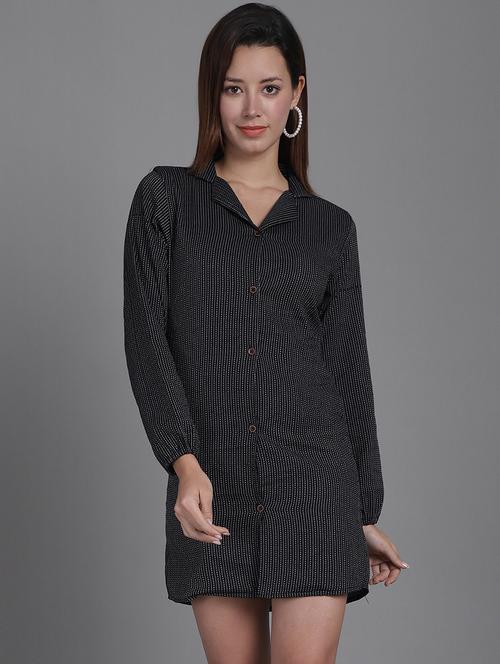 women collared stripes mini shirt dress - 21531954 -  Standard Image - 0
