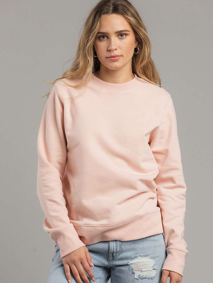 women long sleeve plain sweatshirt