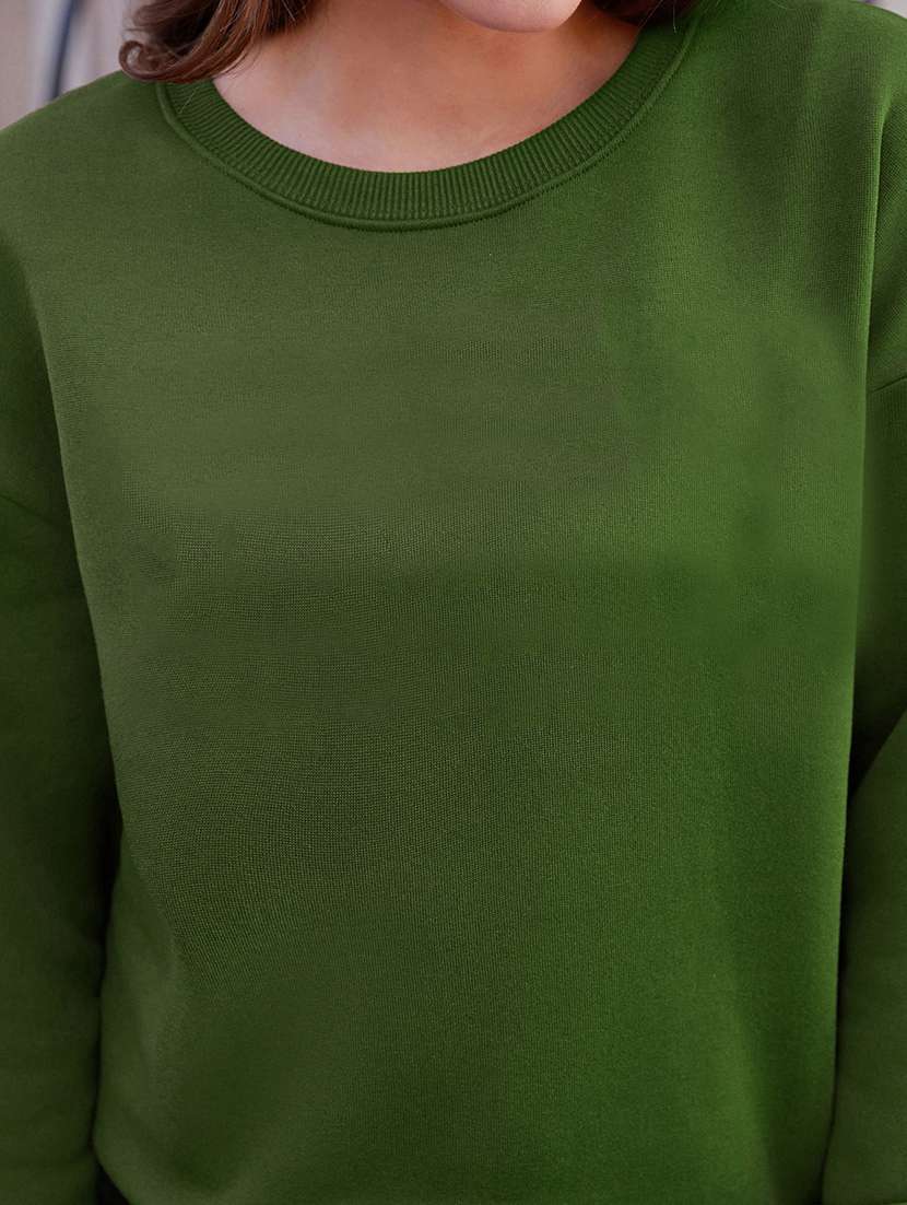 women long sleeve plain sweatshirt - 21531967 -  Standard Image - 3