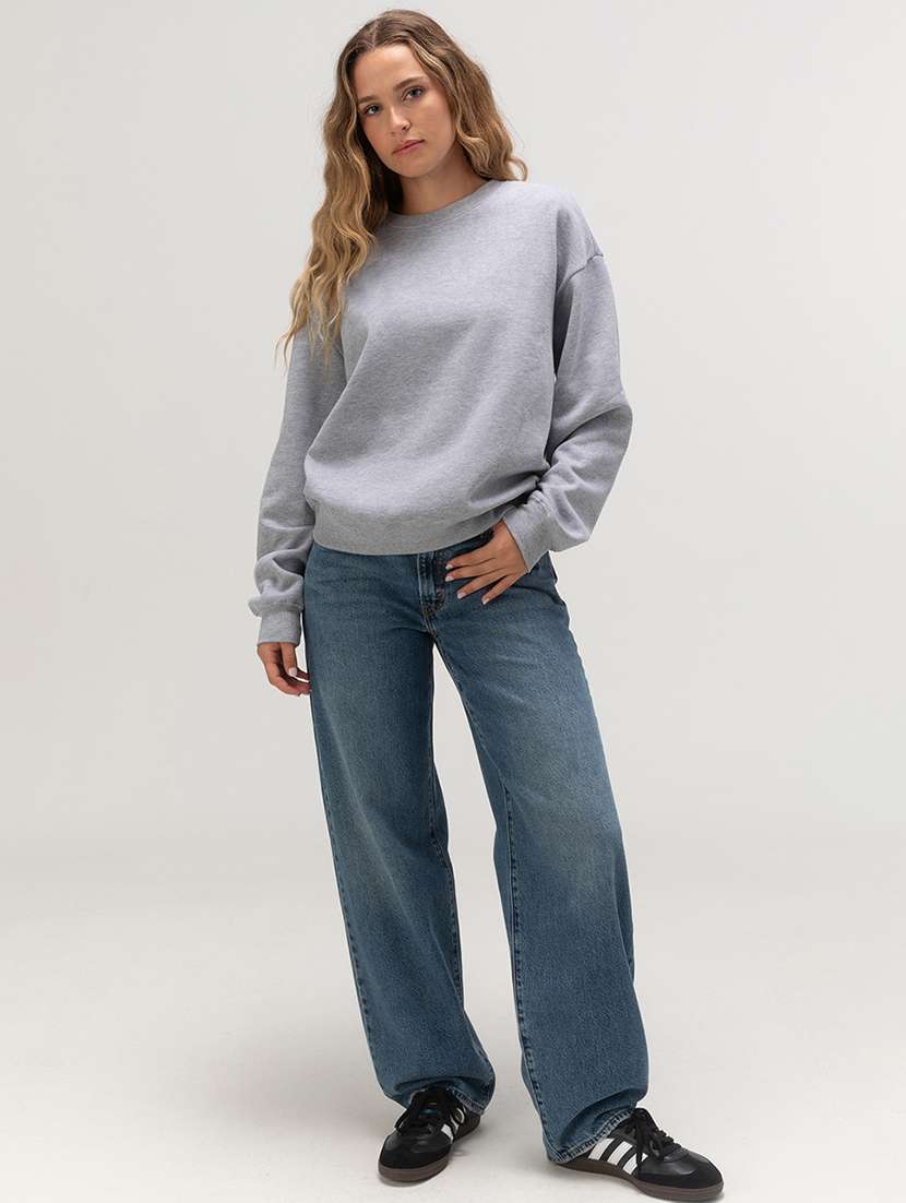 women long sleeve plain sweatshirt - 21531968 -  Standard Image - 3