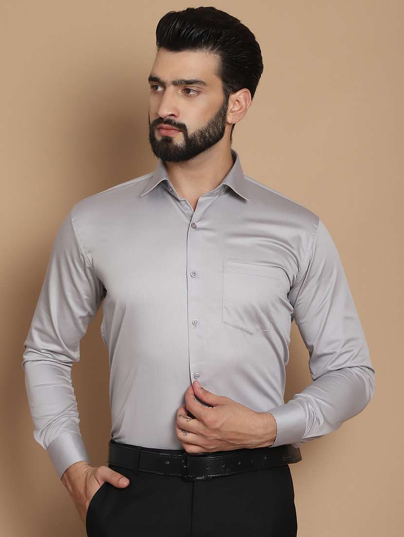 men solid formal shirt