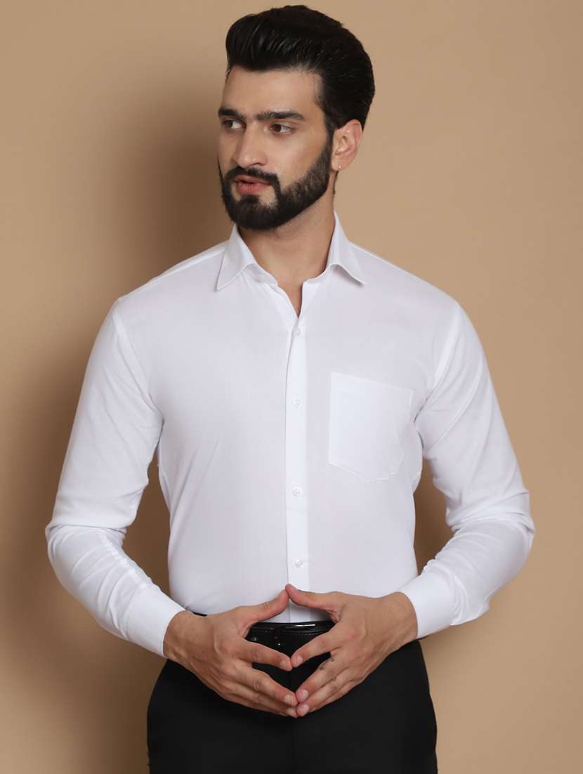 men solid formal shirt