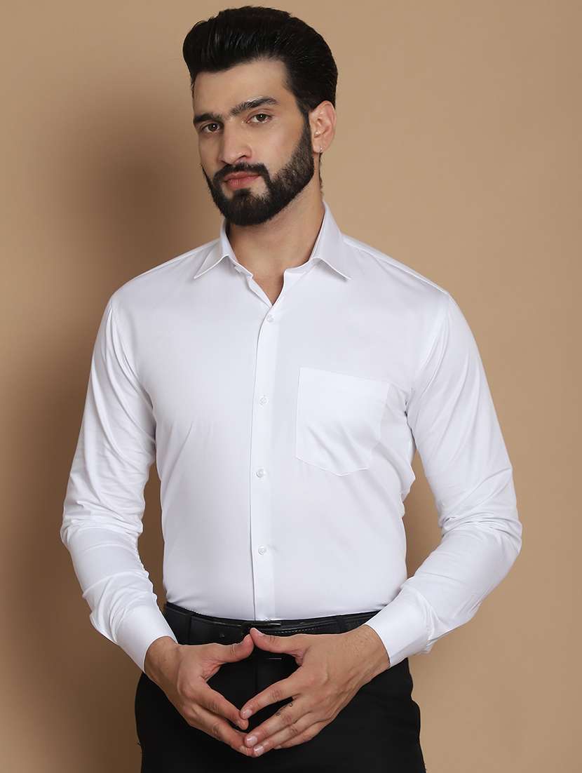 men solid formal shirt