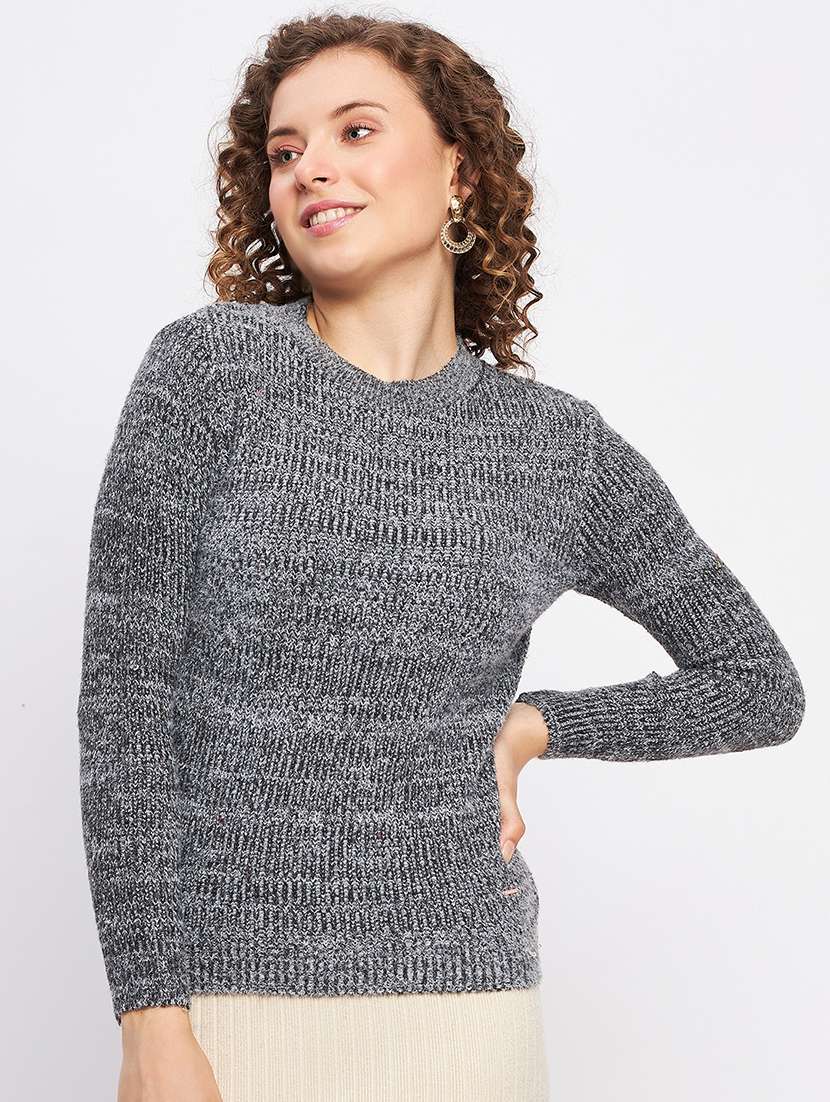 women self design long sleeves pullover - 21532023 -  Zoom Image - 0