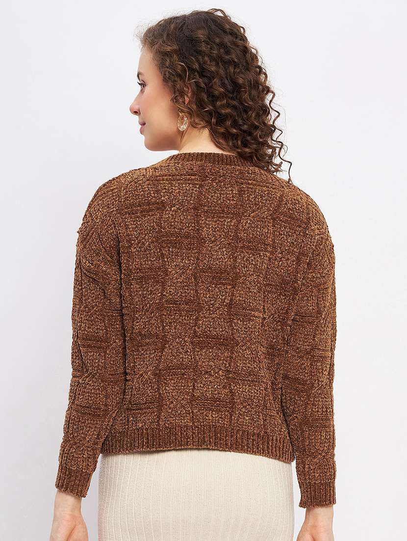 women self design long sleeves pullover - 21532032 -  Standard Image - 3