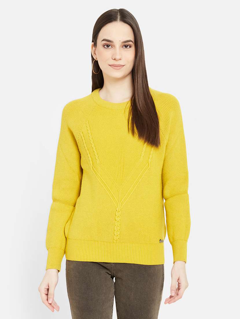 women self design long sleeves pullover