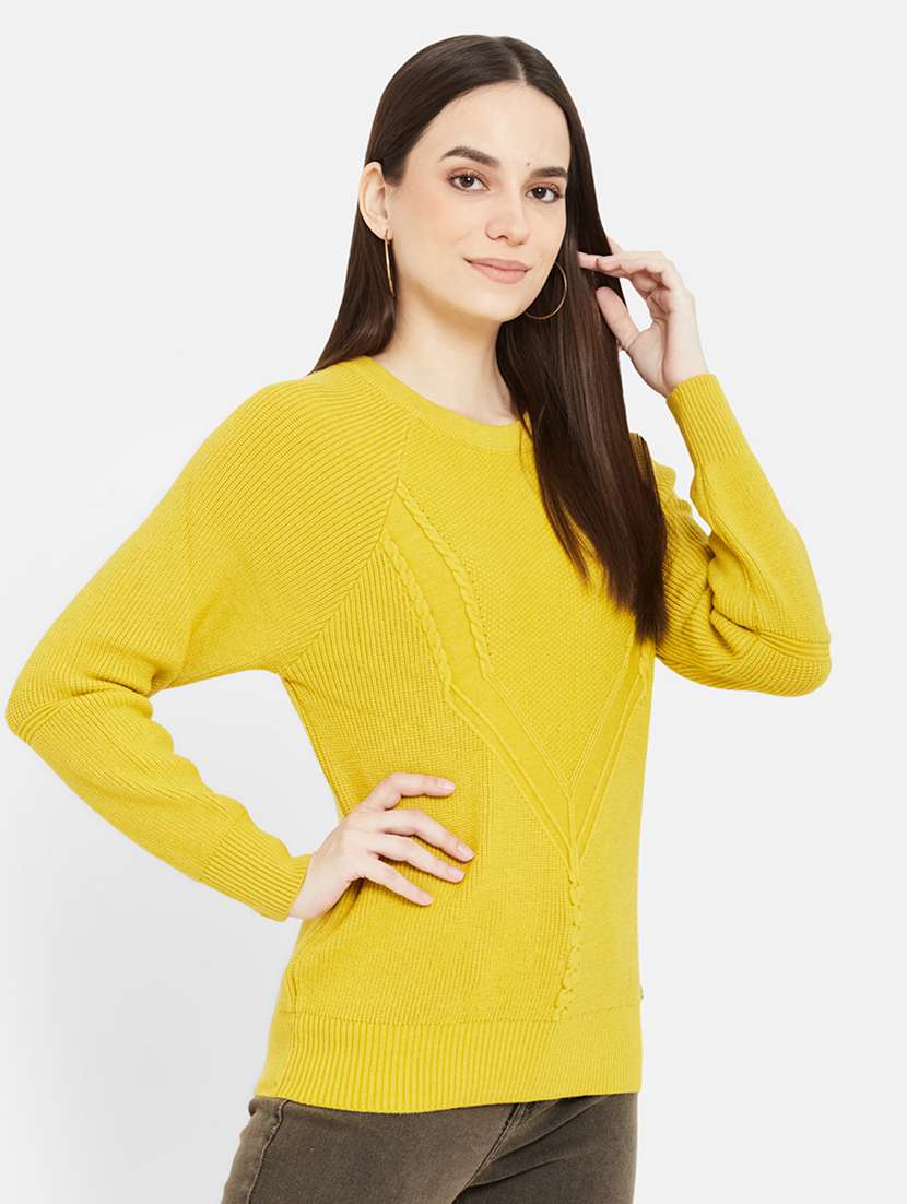 women self design long sleeves pullover - 21532050 -  Standard Image - 3