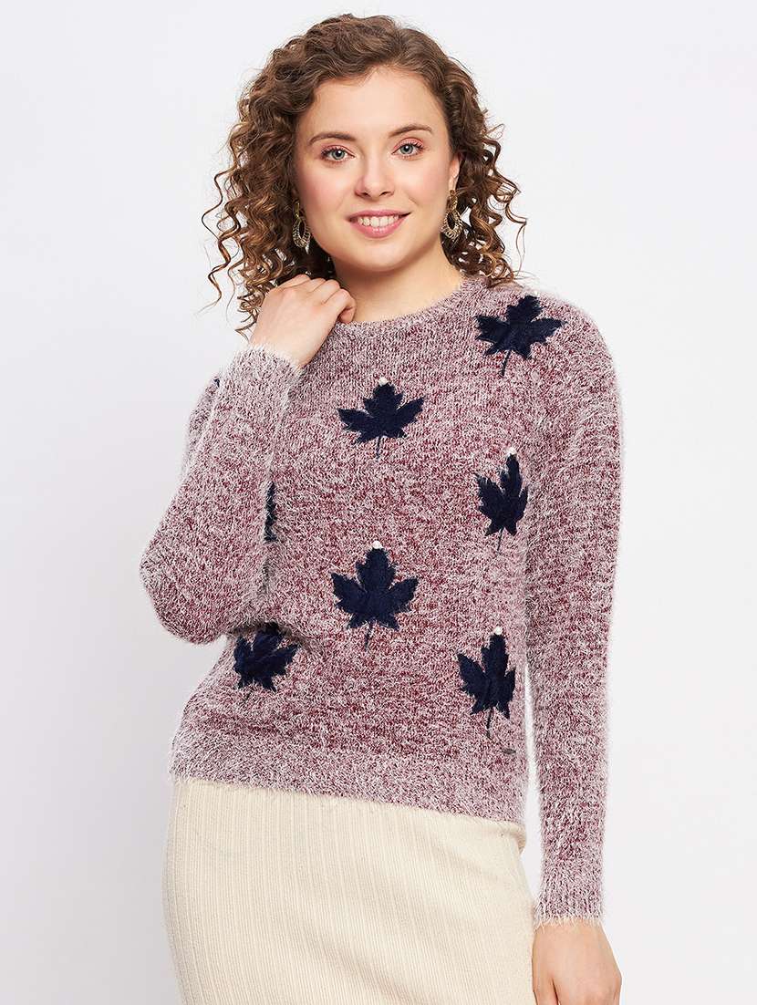 women long sleeve self-designed pullover