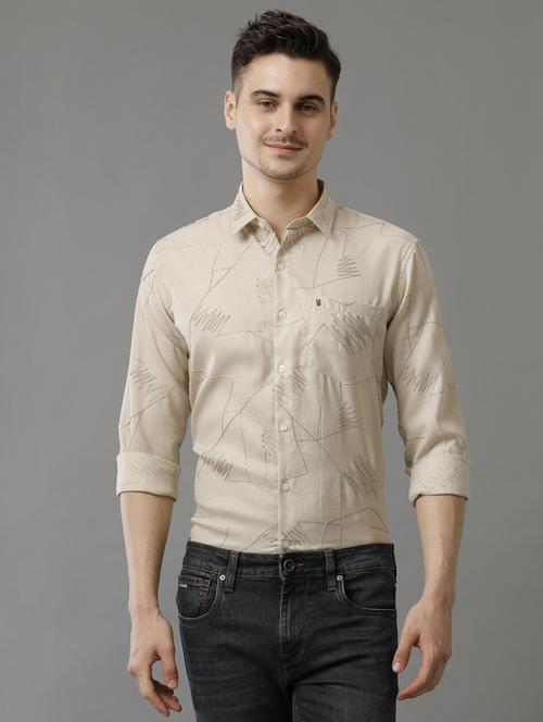 men embroidered long sleeve casual shirt - 21532275 -  Standard Image - 0