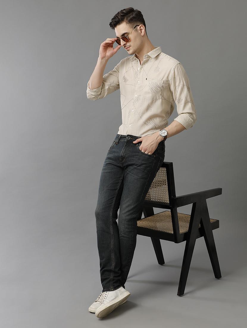 men embroidered long sleeve casual shirt - 21532275 - Standard Image - 3
