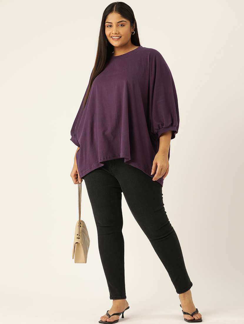women round neck solid regular top - 21532969 - Standard Image - 3