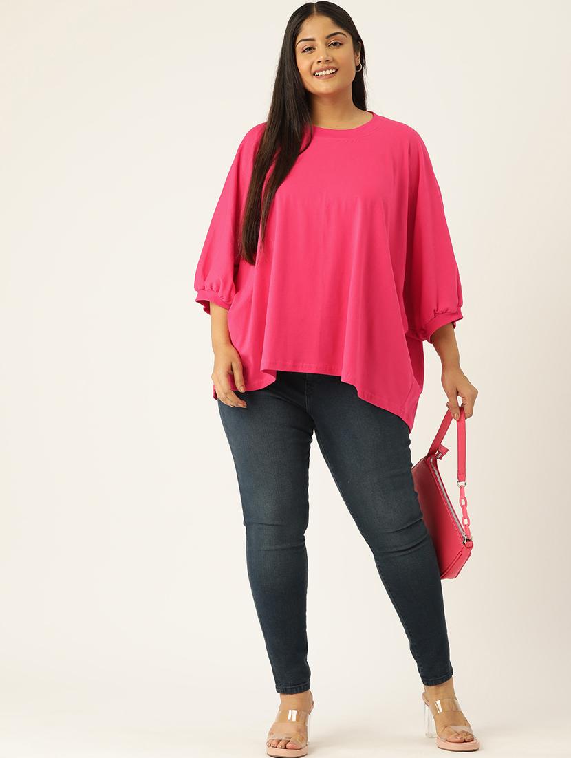 women round neck solid regular top - 21532970 - Standard Image - 3