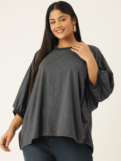 women round neck solid regular top - 21532973 - Standard Image - 0