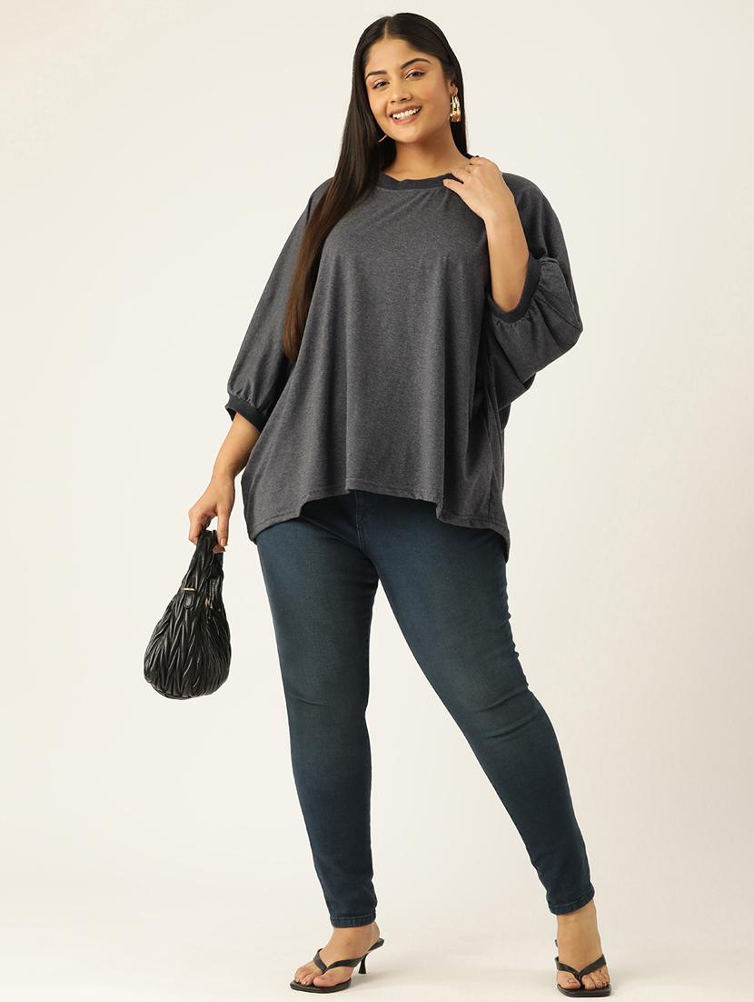 women round neck solid regular top - 21532973 - Standard Image - 3