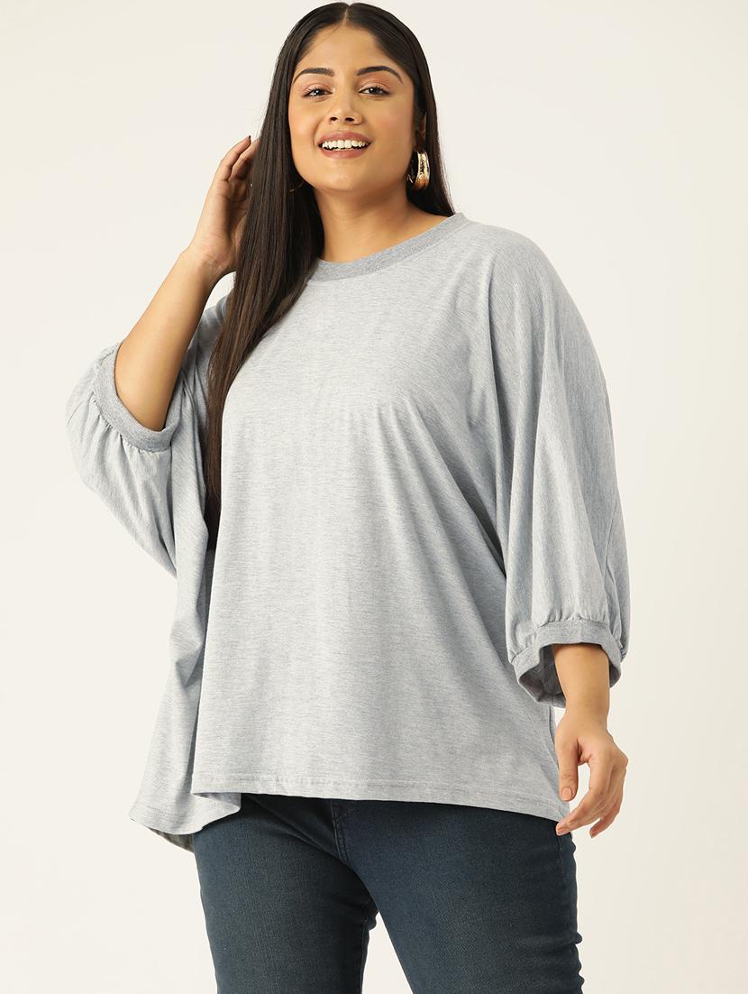 women round neck solid regular top - 21532974 -  Zoom Image - 0