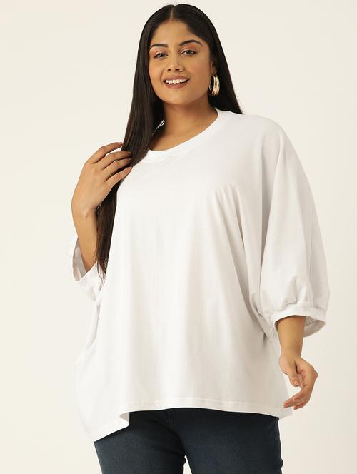women round neck solid regular top - 21532975 -  Standard Image - 0