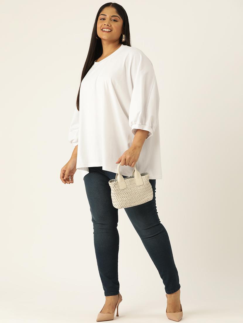 women round neck solid regular top - 21532975 - Standard Image - 3