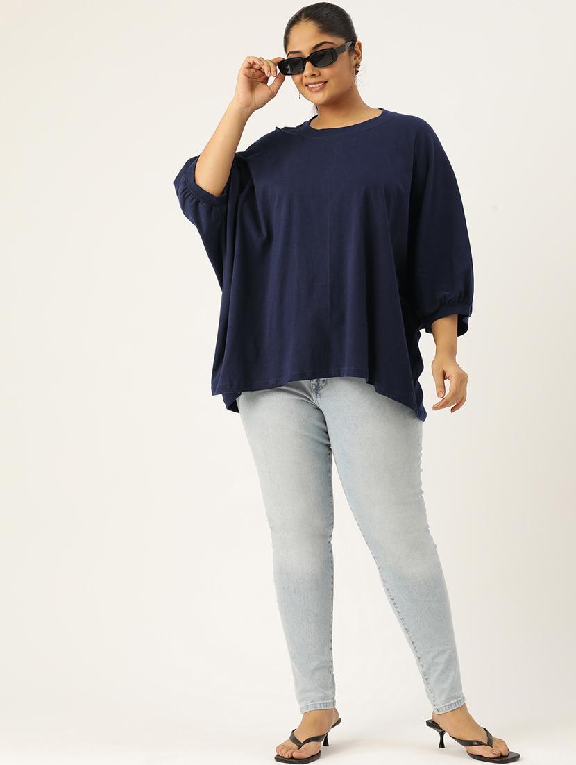 women round neck solid regular top - 21532977 - Standard Image - 3