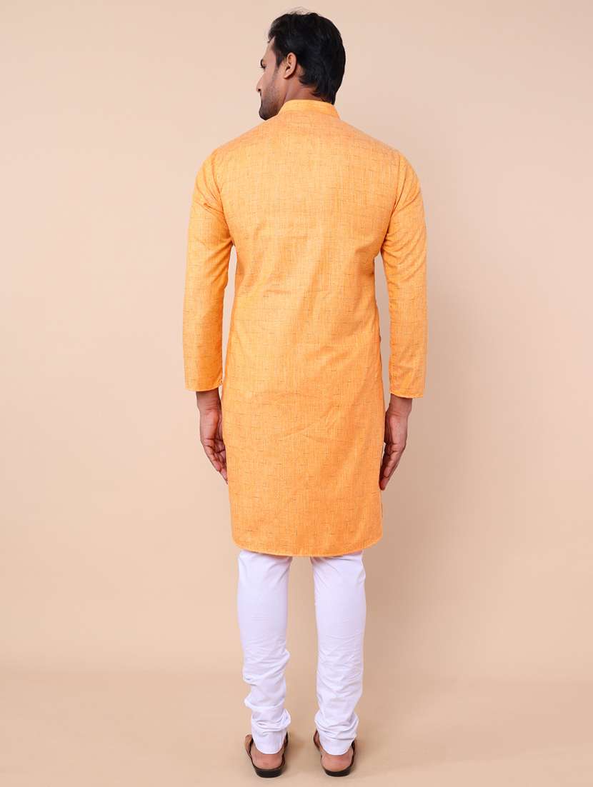 men self design kurta churidar ethnic wear set - 21533011 - Standard Image - 3