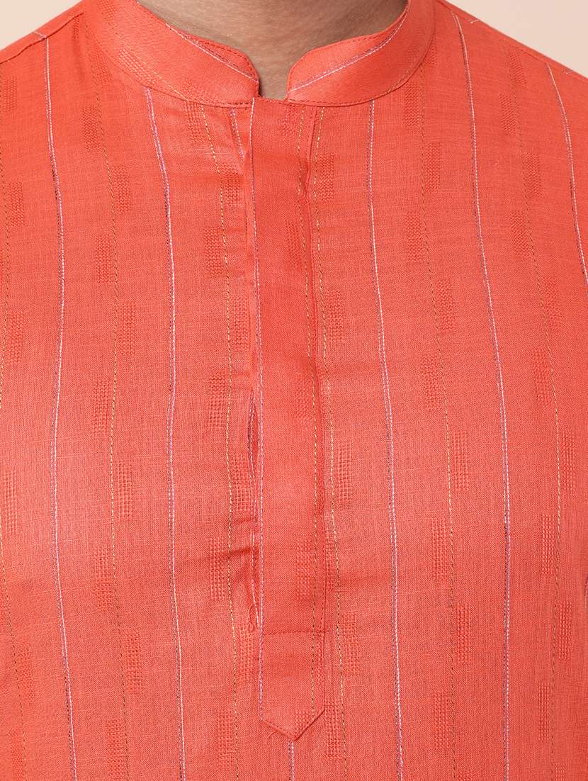 men striped kurta churidar ethnic wear set - 21533016 - Standard Image - 5