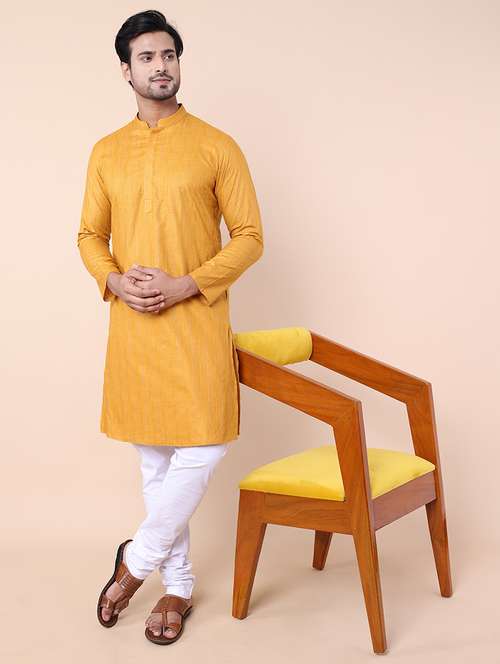men striped kurta churidar ethnic wear set - 21533021 -  Standard Image - 0