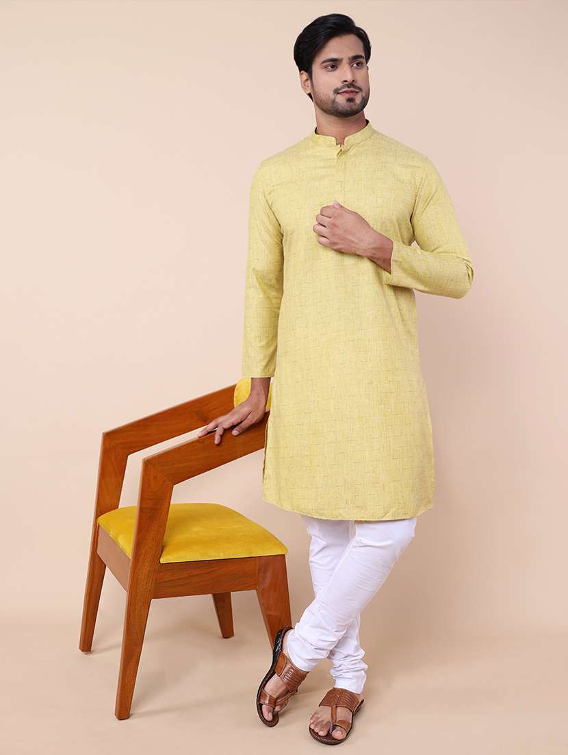 men self design kurta churidar ethnic wear set - 21533027 -  Zoom Image - 0