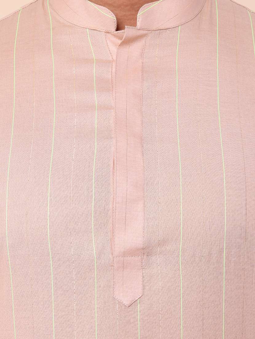 men striped kurta churidar ethnic wear set - 21533034 - Standard Image - 5