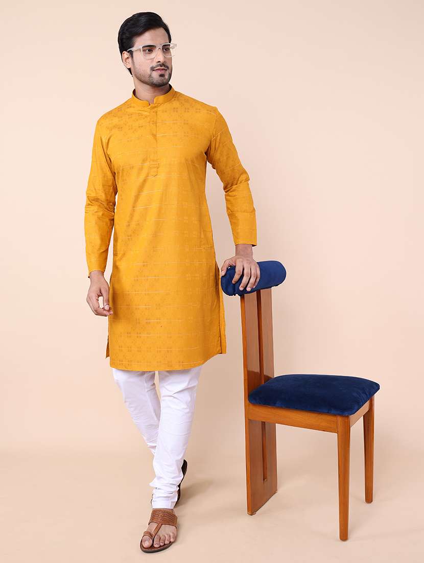 men self design kurta churidar ethnic wear set - 21533036 - Zoom Image - 0
