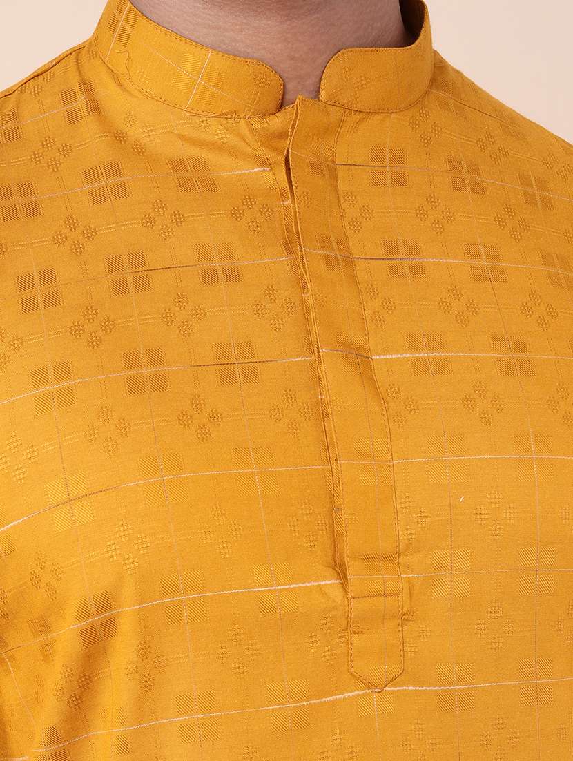 men self design kurta churidar ethnic wear set - 21533036 - Standard Image - 5