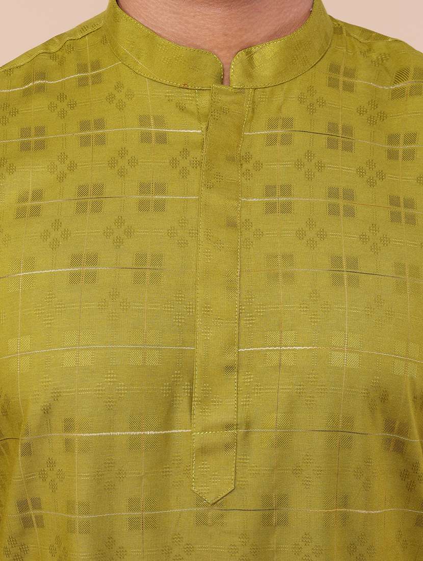 men self design kurta churidar ethnic wear set - 21533038 - Standard Image - 5