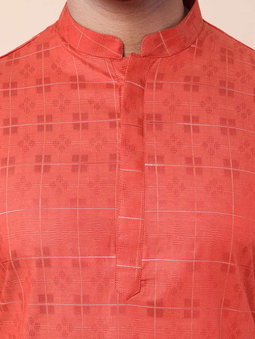 men self design kurta churidar ethnic wear set - 21533040 - Standard Image - 5