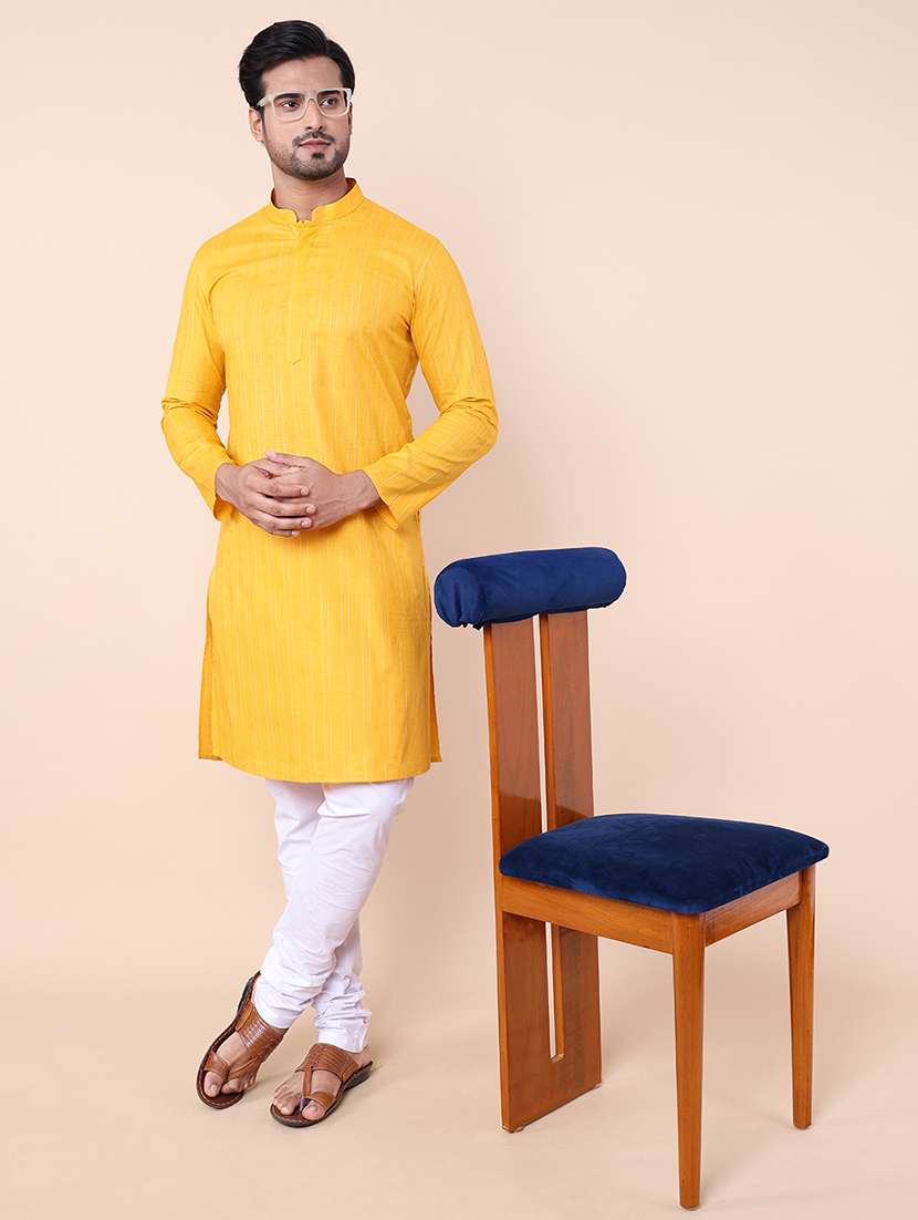 men striped kurta churidar ethnic wear set - 21533043 -  Zoom Image - 0