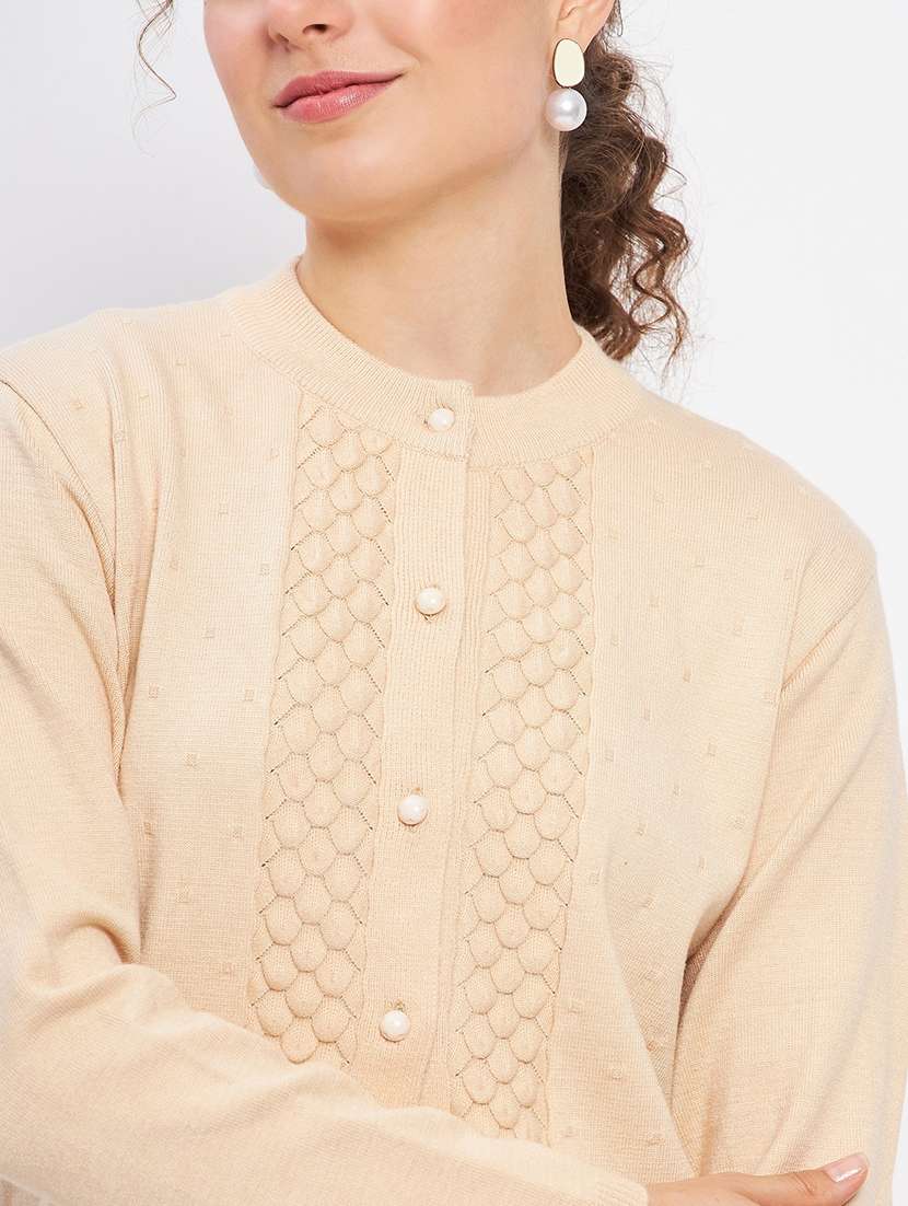 women self designed long sleeve cardigan - 21533142 -  Standard Image - 3