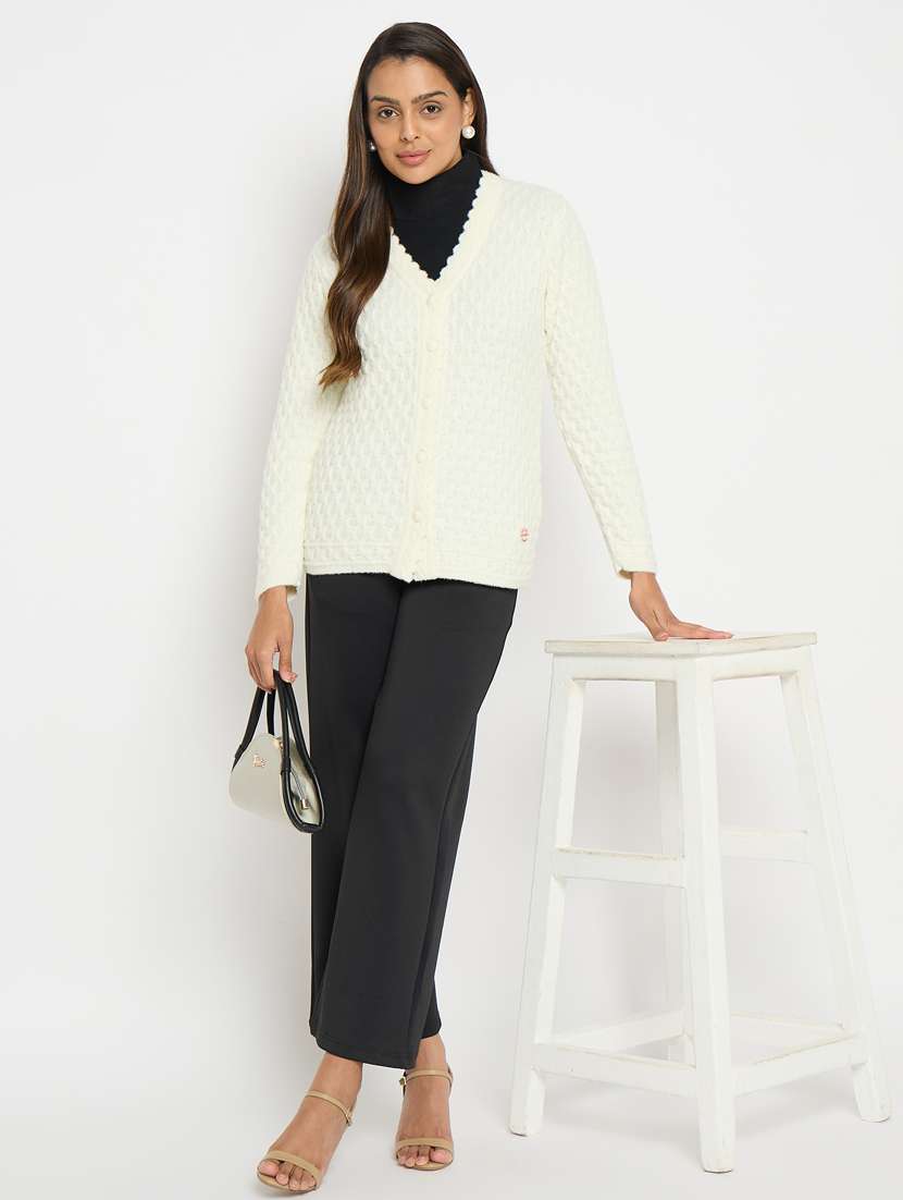 women self designed long sleeve cardigan - 21533180 -  Standard Image - 3